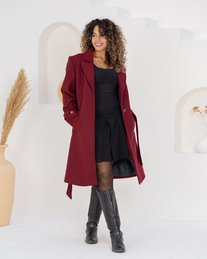 Maroon Wool Coat