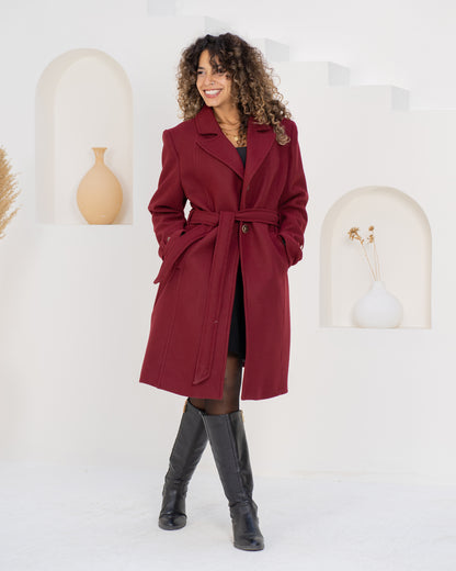 Maroon Wool Coat