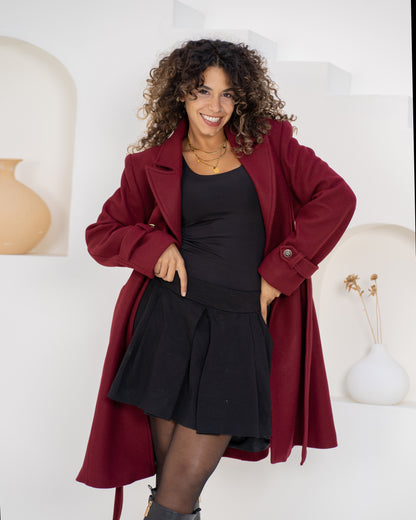 Maroon Wool Coat